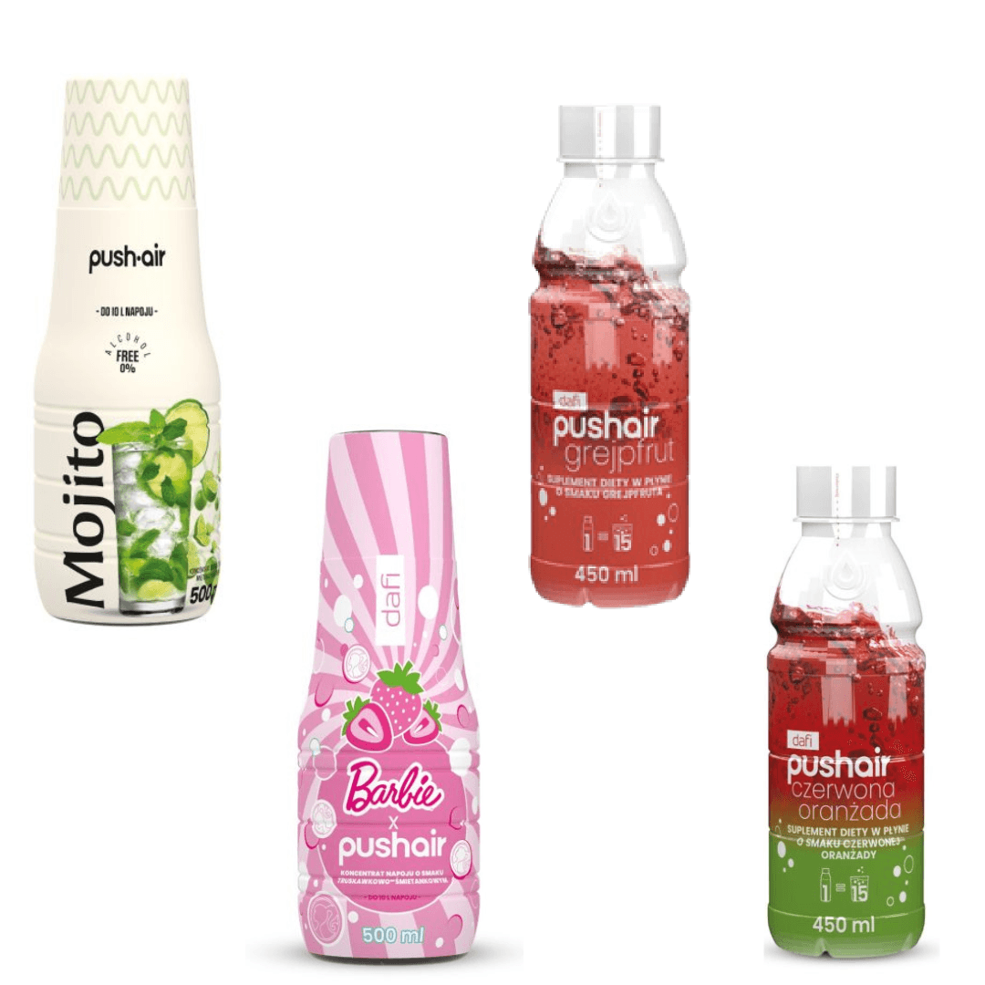 4x Dafi Mojito + Barbie + Grapefruit + Red Orangeade syrups