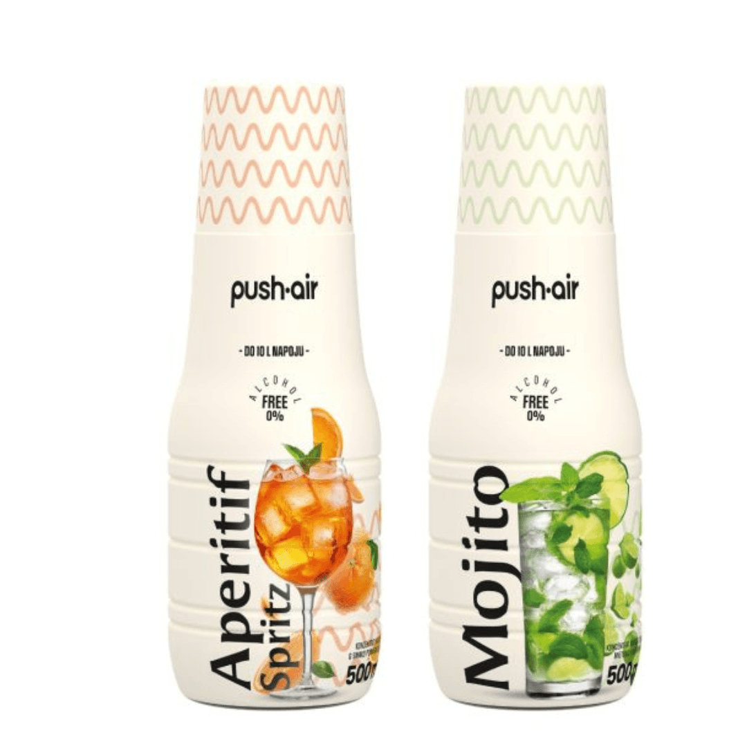 PUSHAIR Sirup na vodu - APERITIF SPRITZ + MOJITO Koncentrát Dafi 500 ml