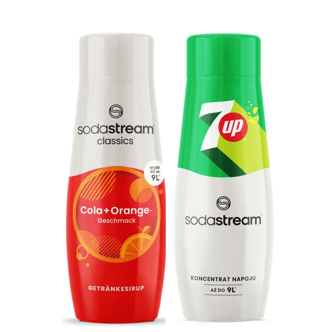 2 x SodaStream 7 UP + Cola Orange sirupy