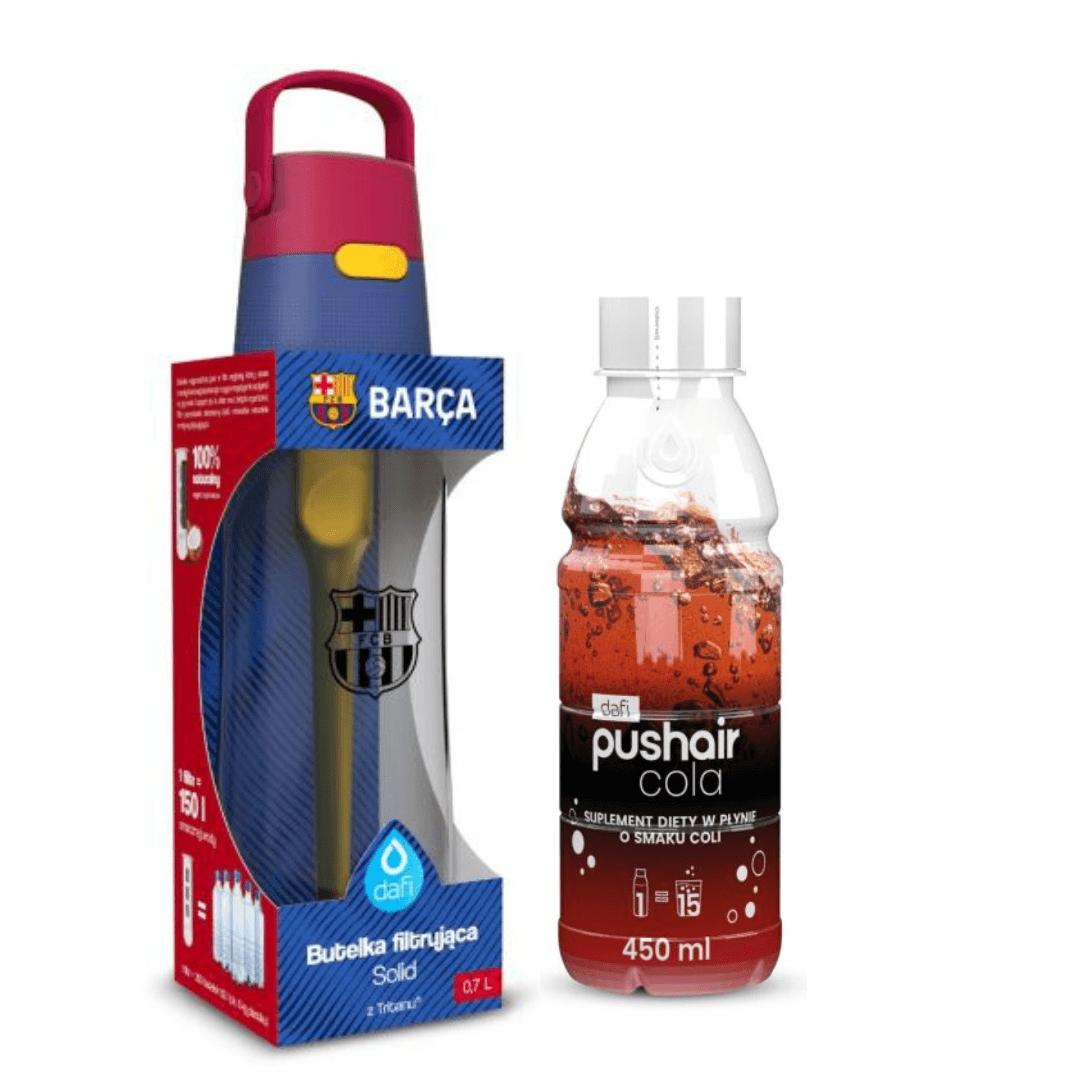 Dafi Solid 0,7 Filtrační láhev FC Barcelona + Cola sirup