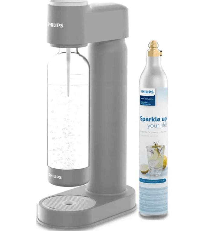 Philips výrobník sody (sodovkovač), s CO2 bombičkou, šedý (ADD4901GR Lite)