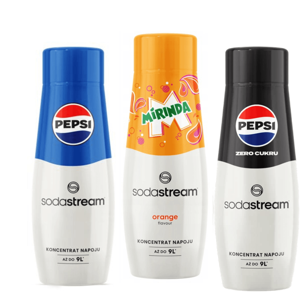 3 x PEPSI + PEPSI MAX + MIRINDA sirupy
