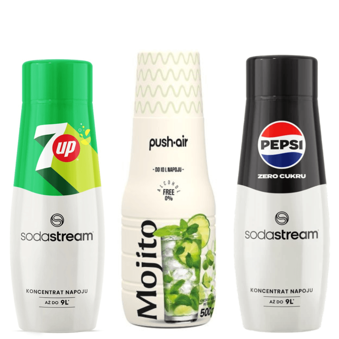 PUSHAIR MOJITO + SodaStream PEPSI MAX a 7 UP