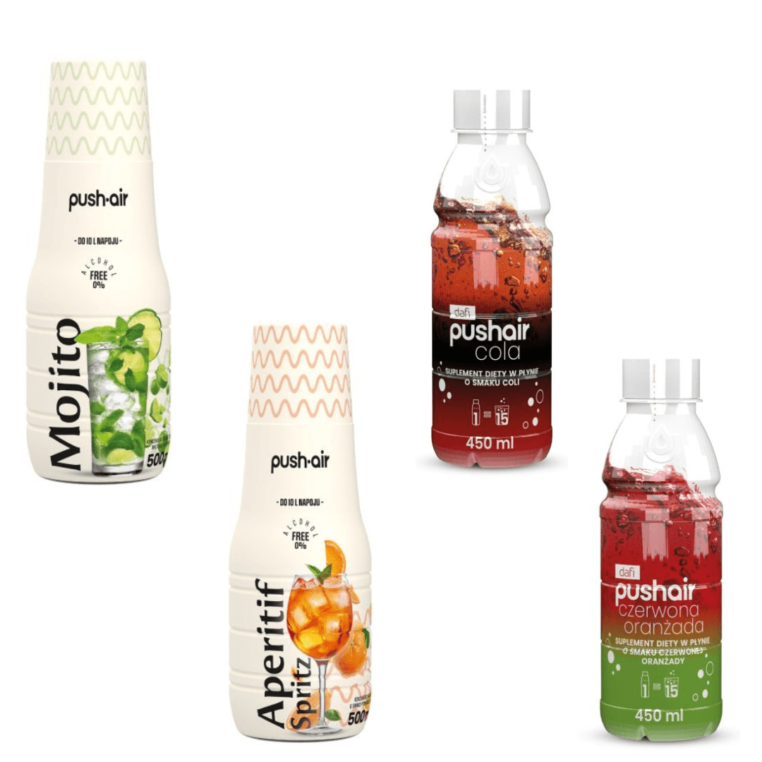 4× Dafi Mojito + Aperitif Spritz+ Cola+ Red Orangeade syrups