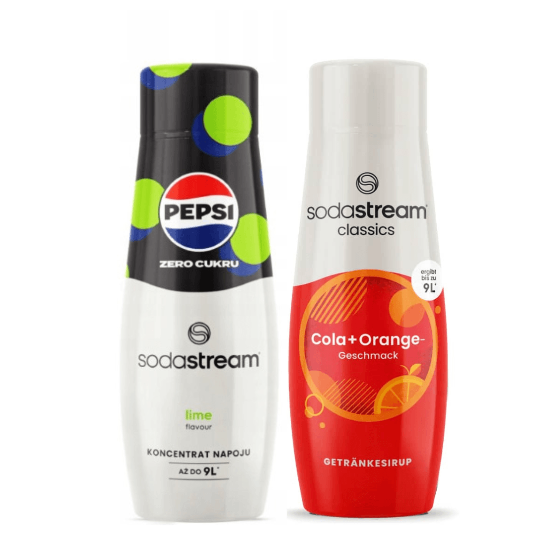 2 x PEPSI MAX LIME + COLA ORANGE sirupy