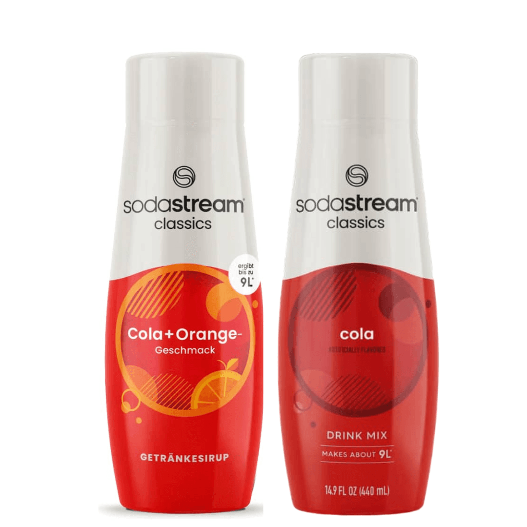 2 x SodaStream Cola + Cola Orange sirupy