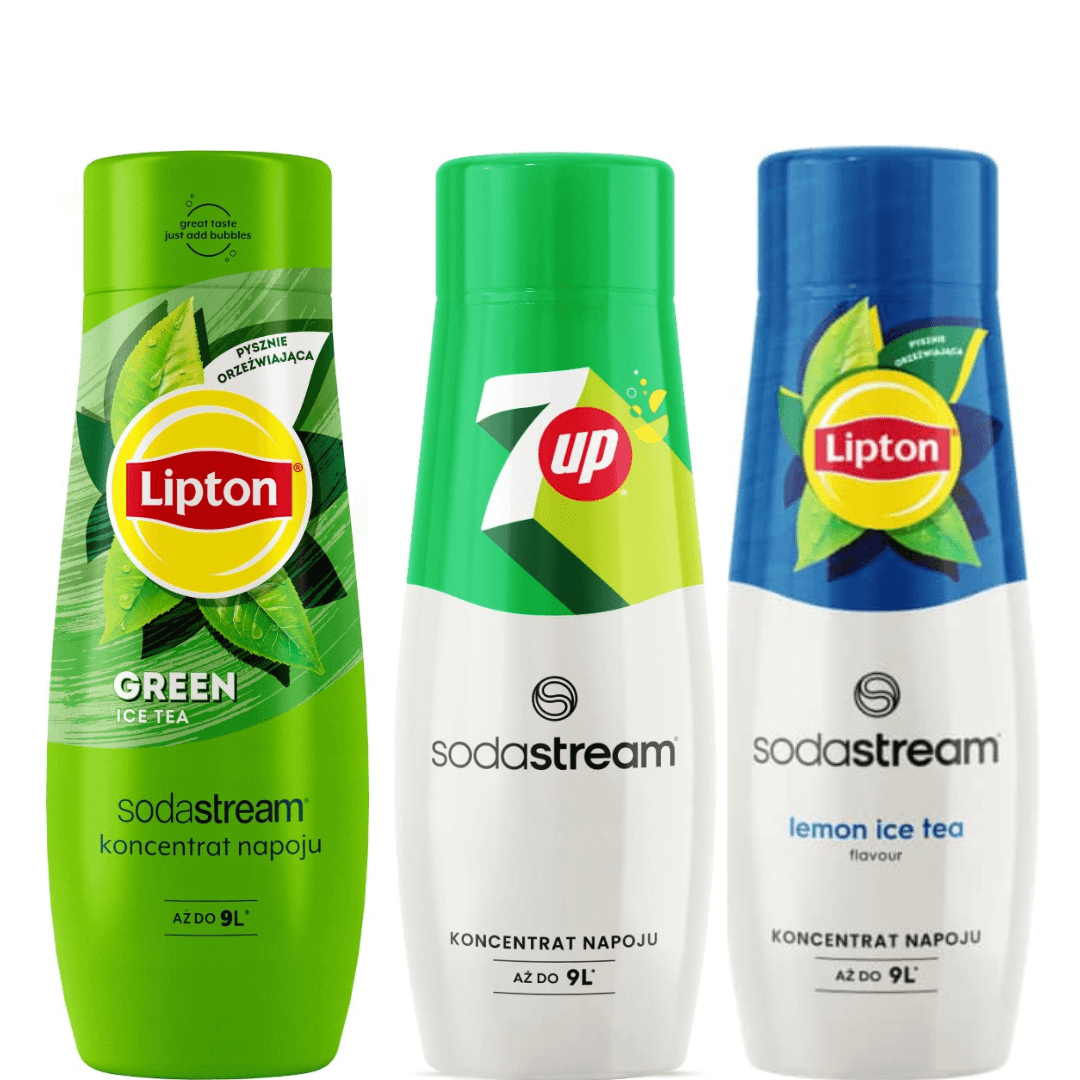 3 x Lipton Citron + Lipton Zelený Ledový Čaj + 7UP sirupy