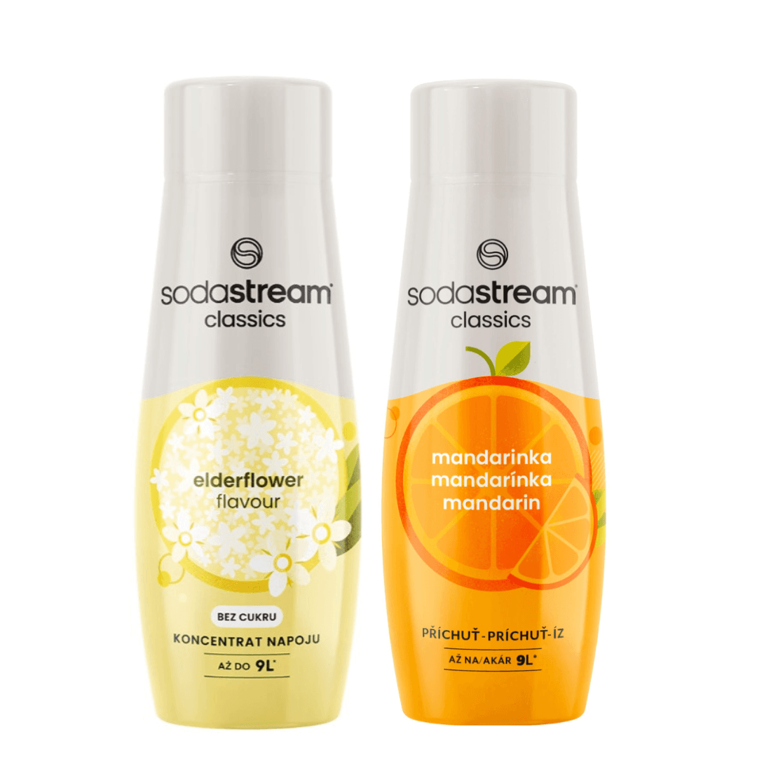 2 x SodaStream Mandarinka + Bezinka Zero sirupy