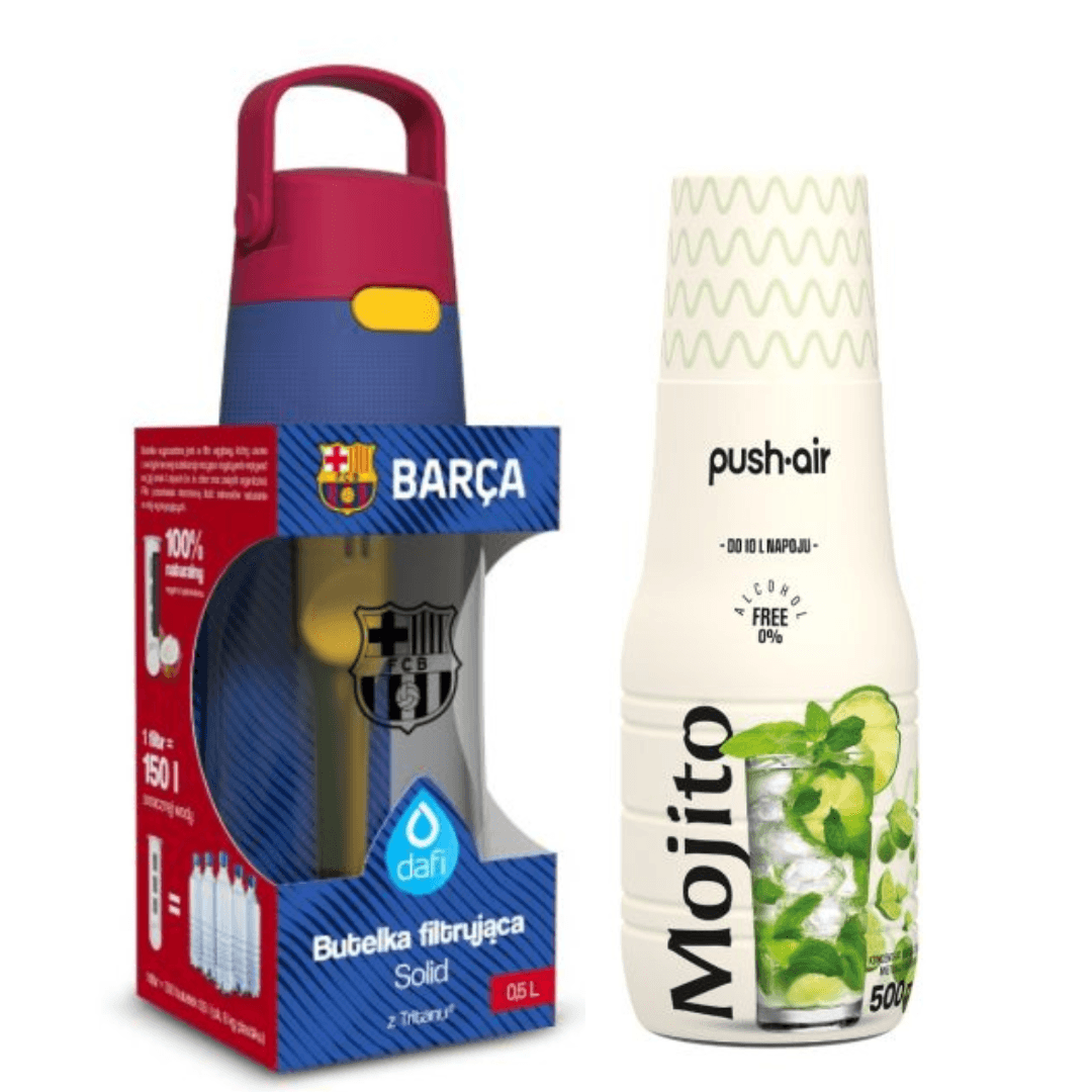 Dafi Solid 0,5 l filtrační lahev FC Barcelona + Mojito sirup