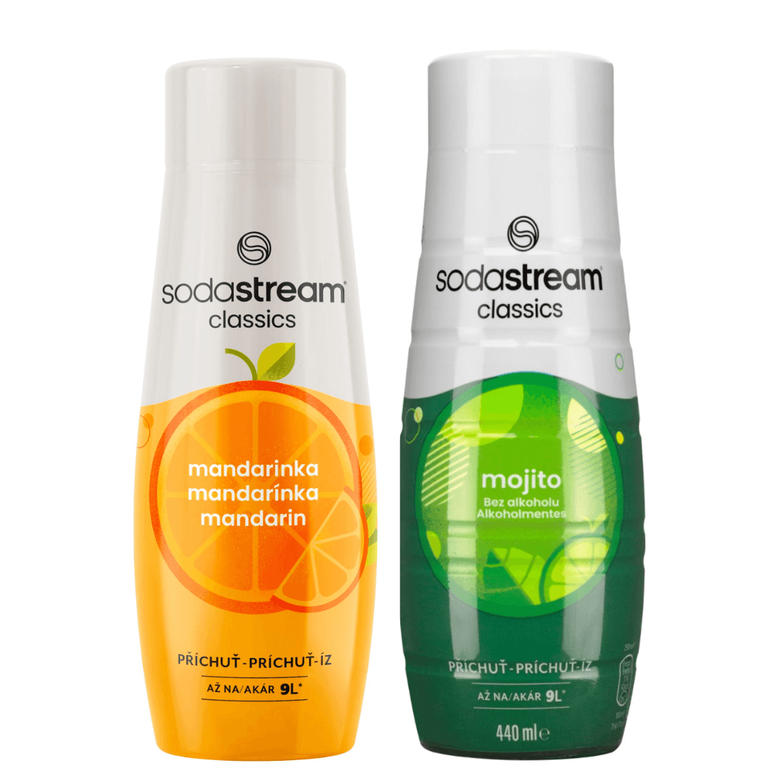 2 x SodaStream Mandarinka + Mojito sirupy