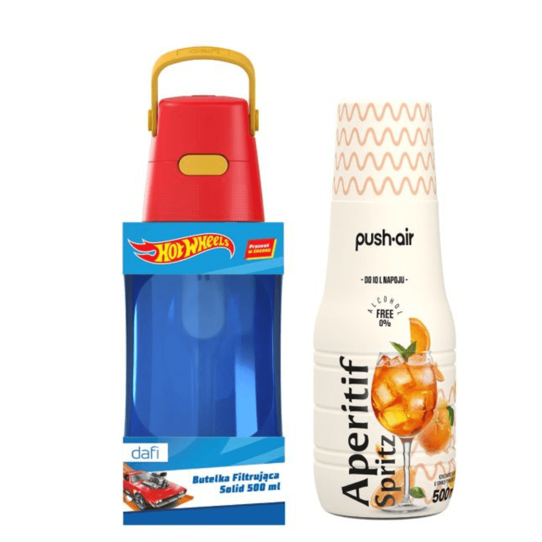 Dafi SOLID HOT WHEELS Filter Bottle 0.5 L + APERITIF Spritz Syrup