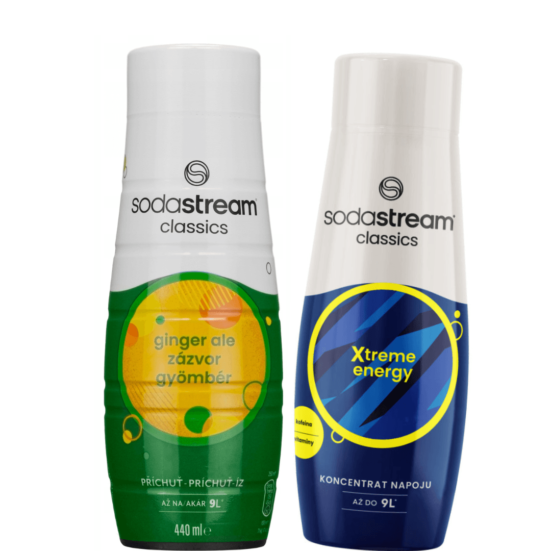 2 × SodaStream Energy + Ginger Ale sirupy