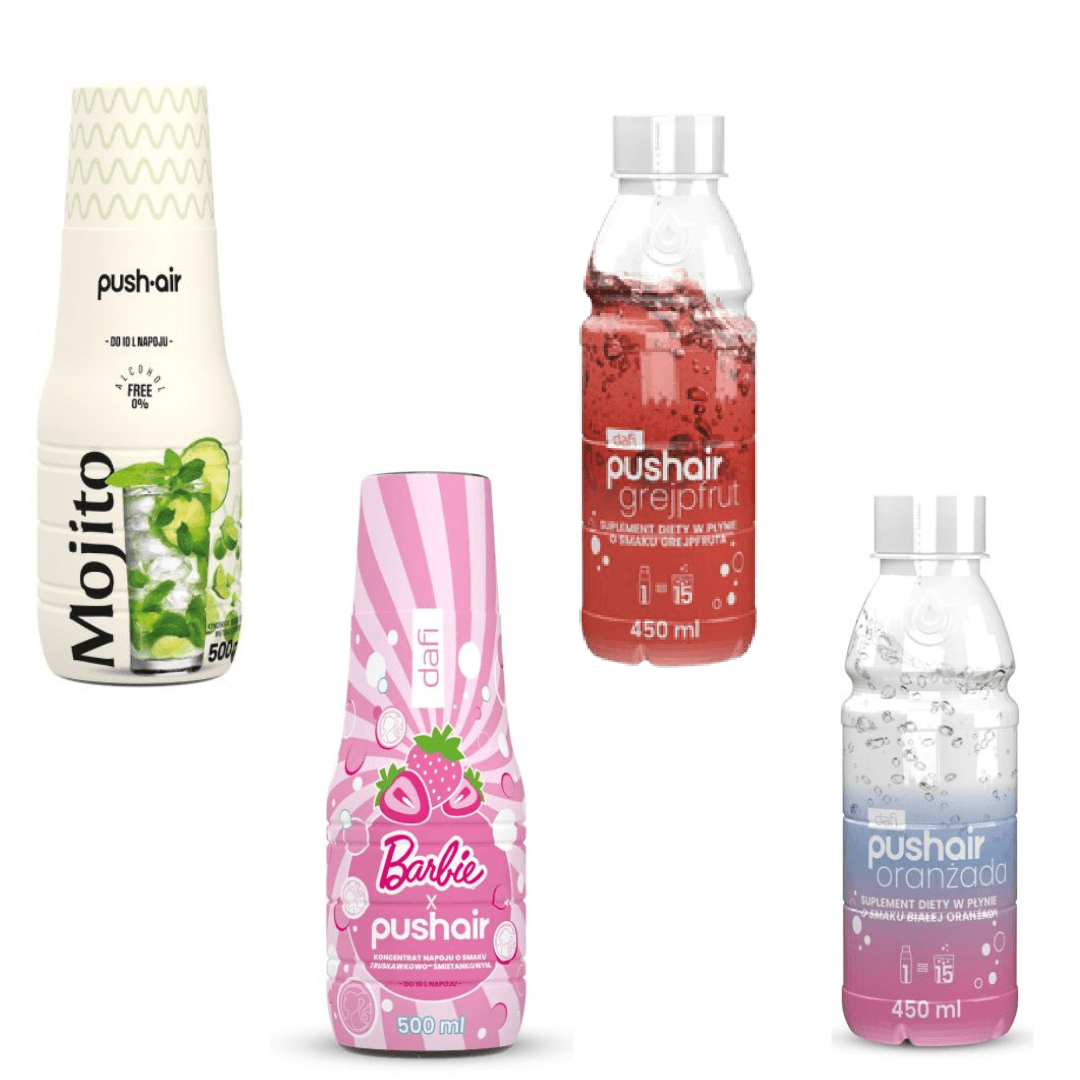 4x Dafi Mojito + Barbie + Grapefruit + White Orange syrups