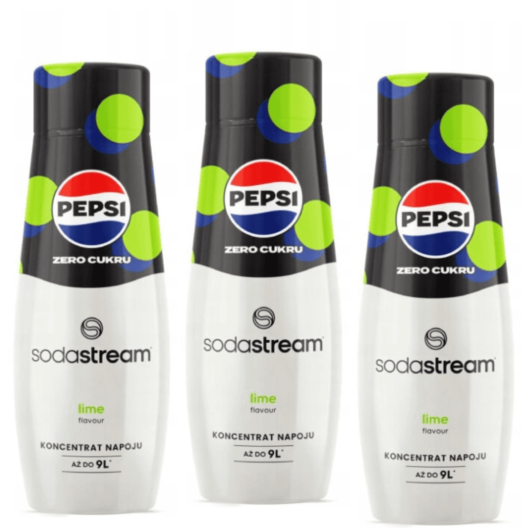 3x SodaStream Pepsi Max Lime sirupy