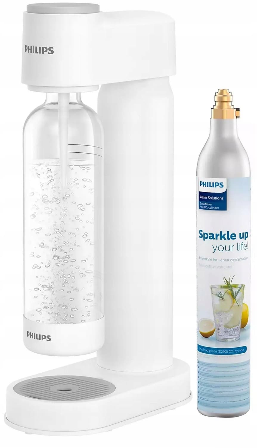 Philips výrobník sody (sodovkovač), s CO2 bombičkou, bílý (ADD4901WH Lite)
