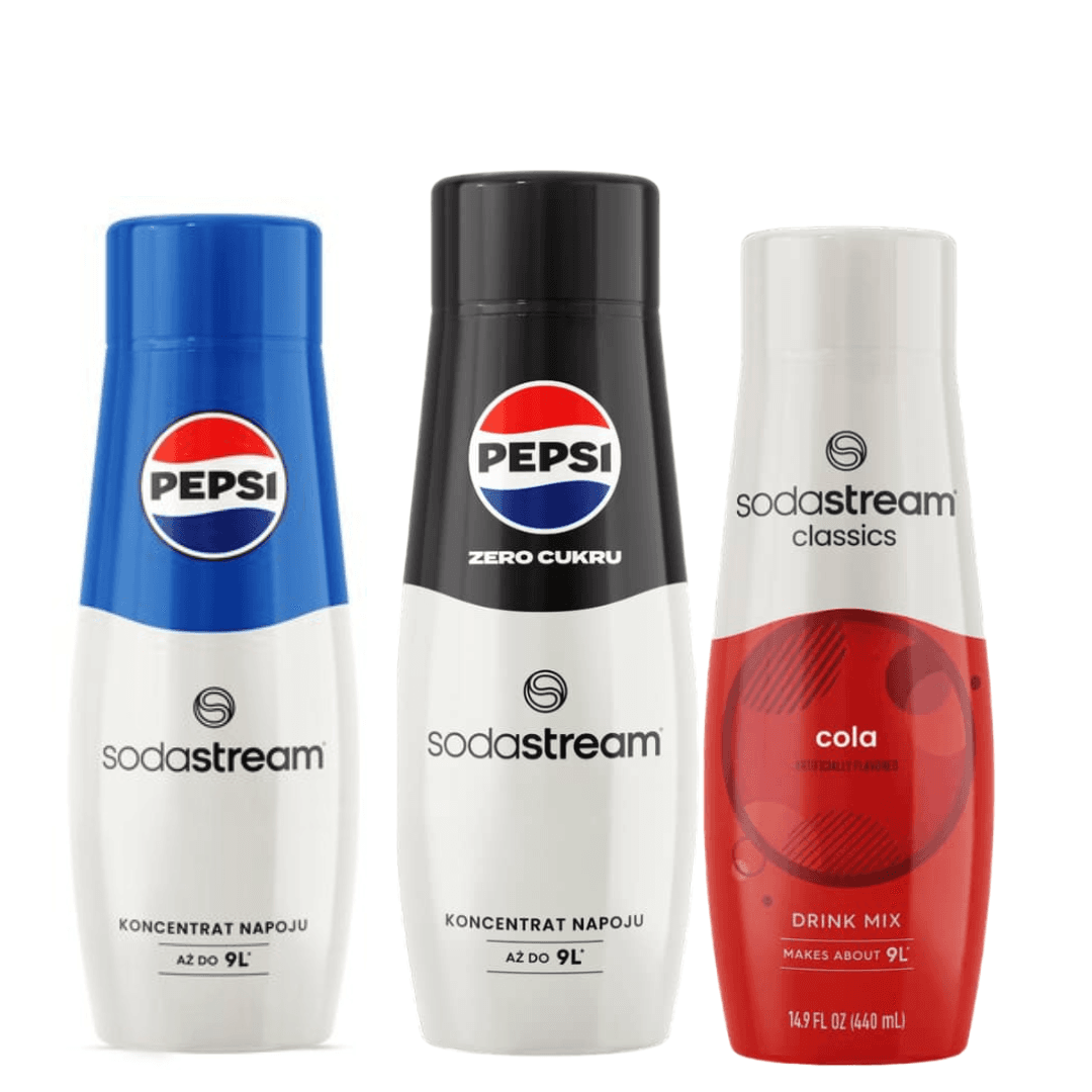 3 x  PEPSI + COLA + PEPSI MAX sirupy
