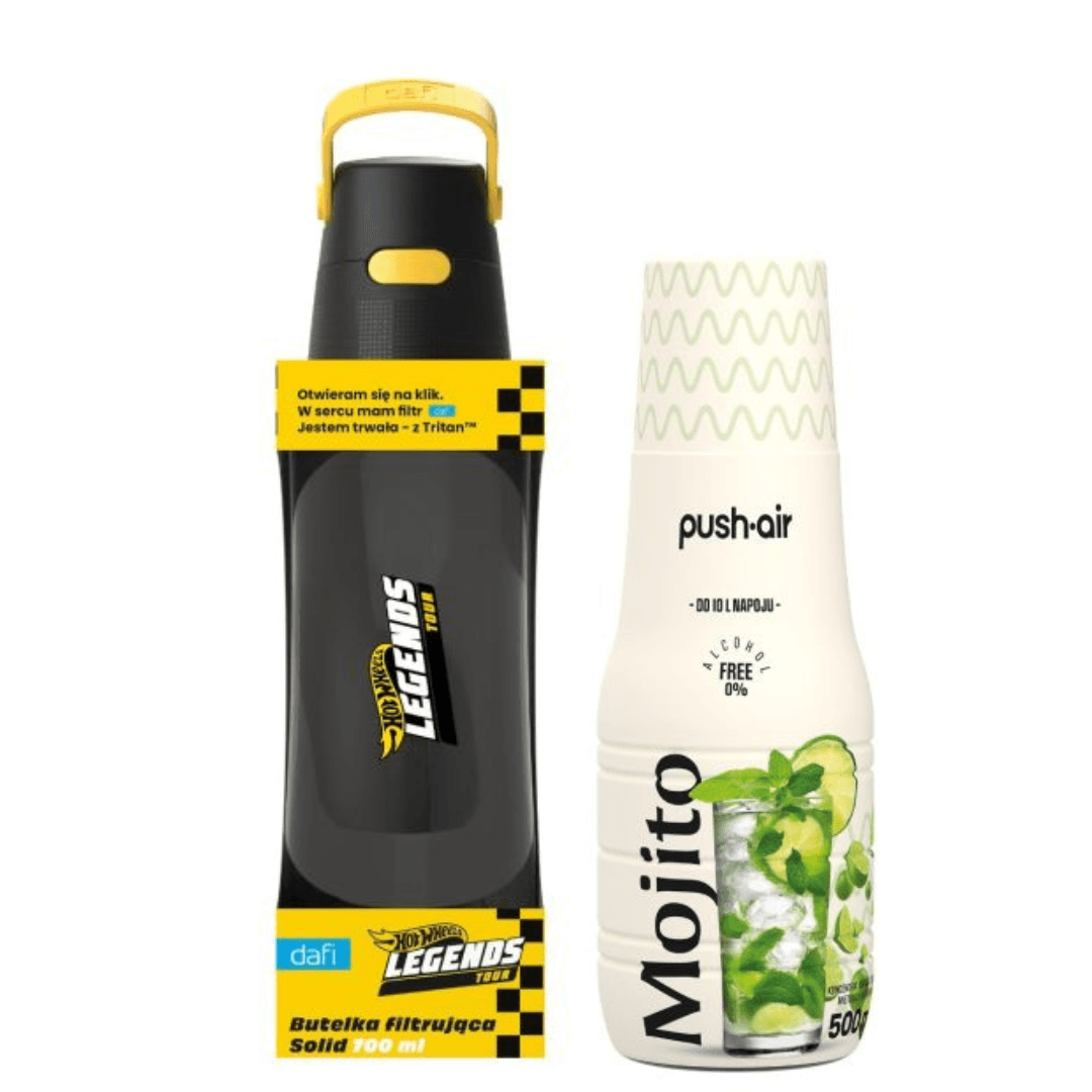 Dafi SOLID HOT WHEELS Filter Bottle 0.7 l + MOJITO syrup