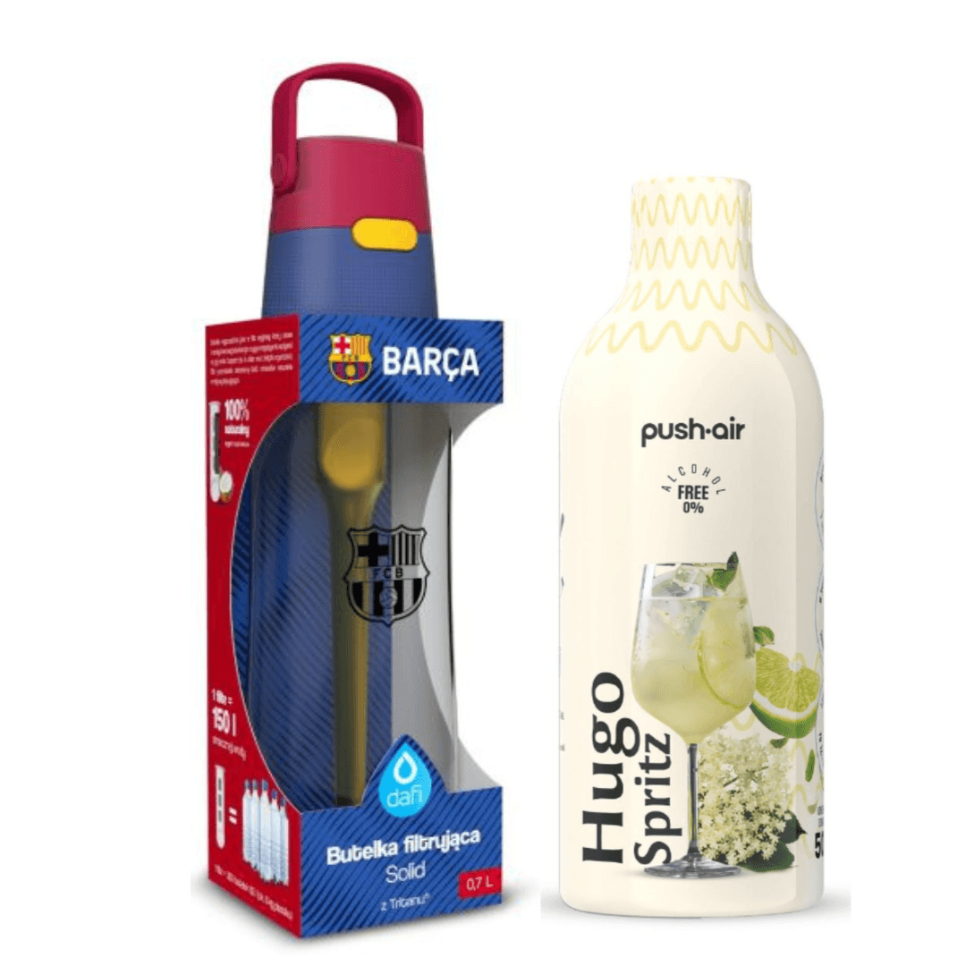Dafi Solid 0.7 Filtering Bottle FC Barcelona + HUGO SPRITZ syrup
