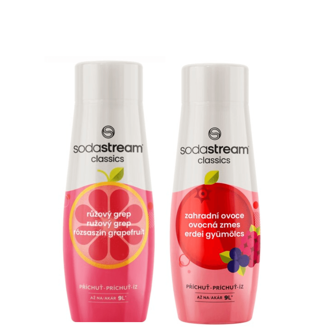 2 x Zahradní ovoce + Růžový grapefruit sirupy