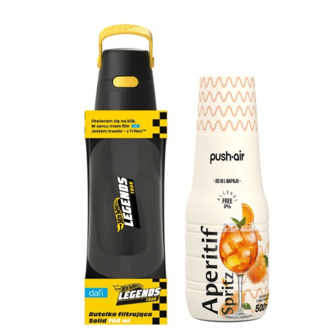 Dafi SOLID HOT WHEELS Filter Bottle 0.7 L + APERITIF SPRITZ syrup