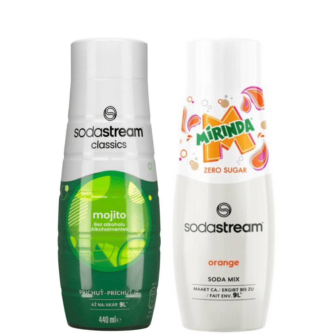 2 x SodaStream MOJITO + MIRINDA LIGHT sirupy
