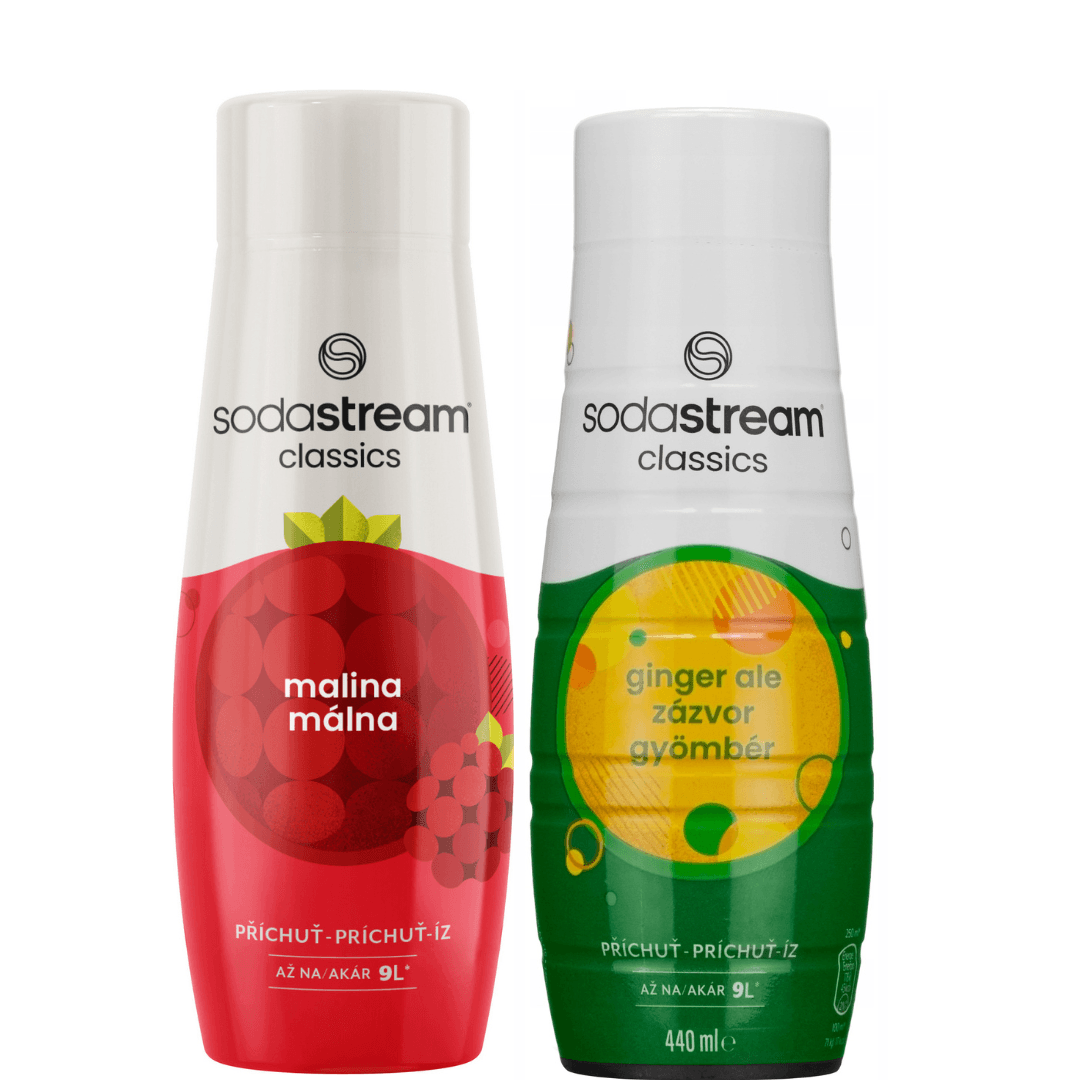 2 x SodaStream Malina + Ginger Ale sirupy