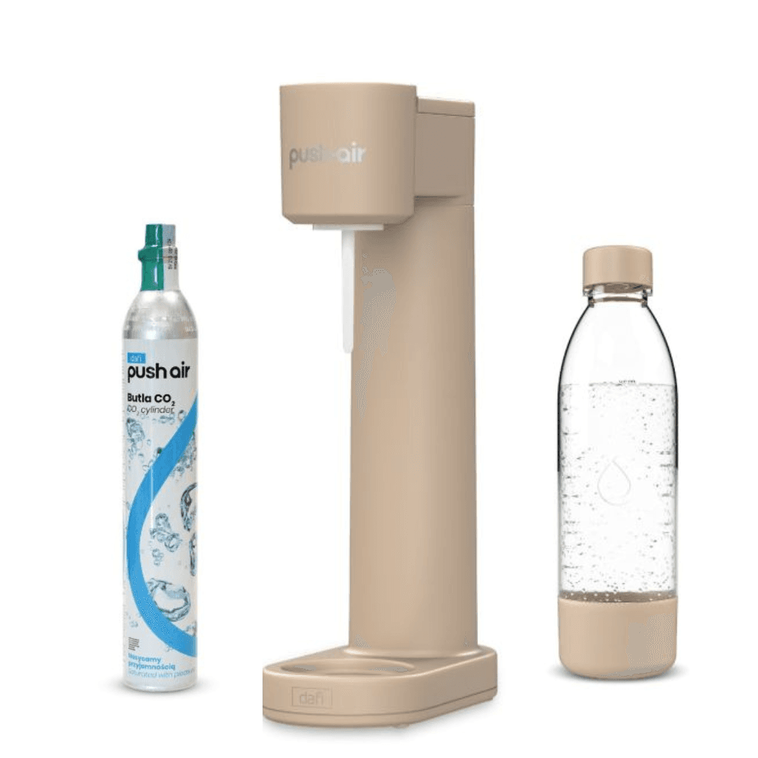 PUSHAIR Dafi cappuccino saturátor vody + CO2 kartuše + láhev 0,7 l