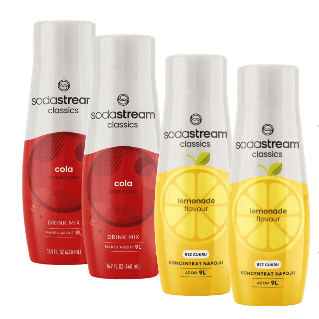 2x Cola + 2x Lemonade Zero SodaStream sirupy
