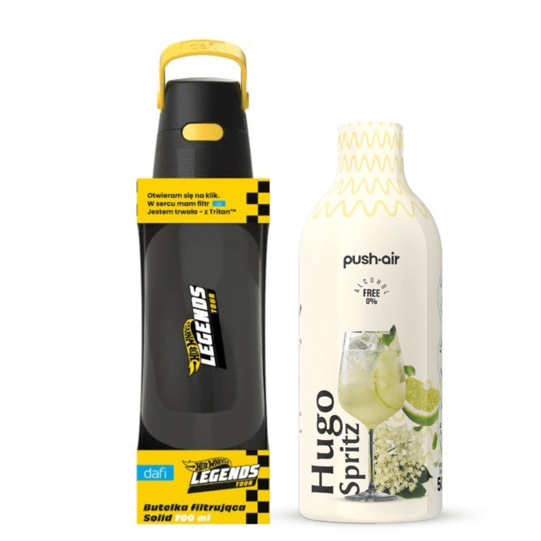 Dafi SOLID HOT WHEELS Filter Bottle 0.7 l + HUGO SPRITZ syrup