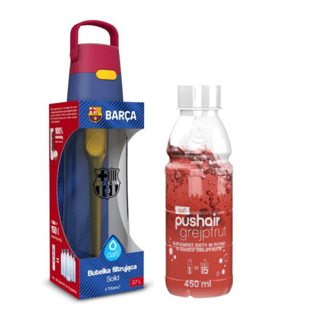 Dafi Solid 0,7 Filtrační láhev FC Barcelona + Grepový sirup