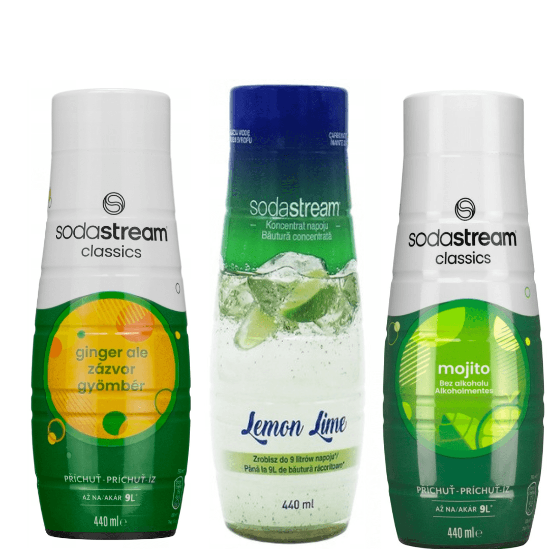 3 x MOJITO + GINGER ALE + CITRON LIMETKA sirupy