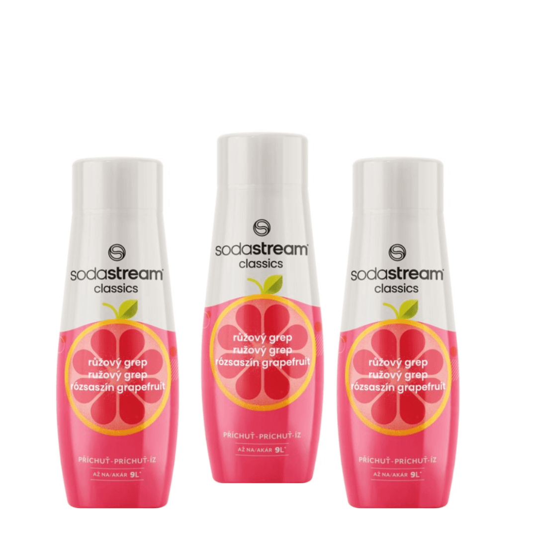 3x SodaStream Pink Grapefruit sirupy