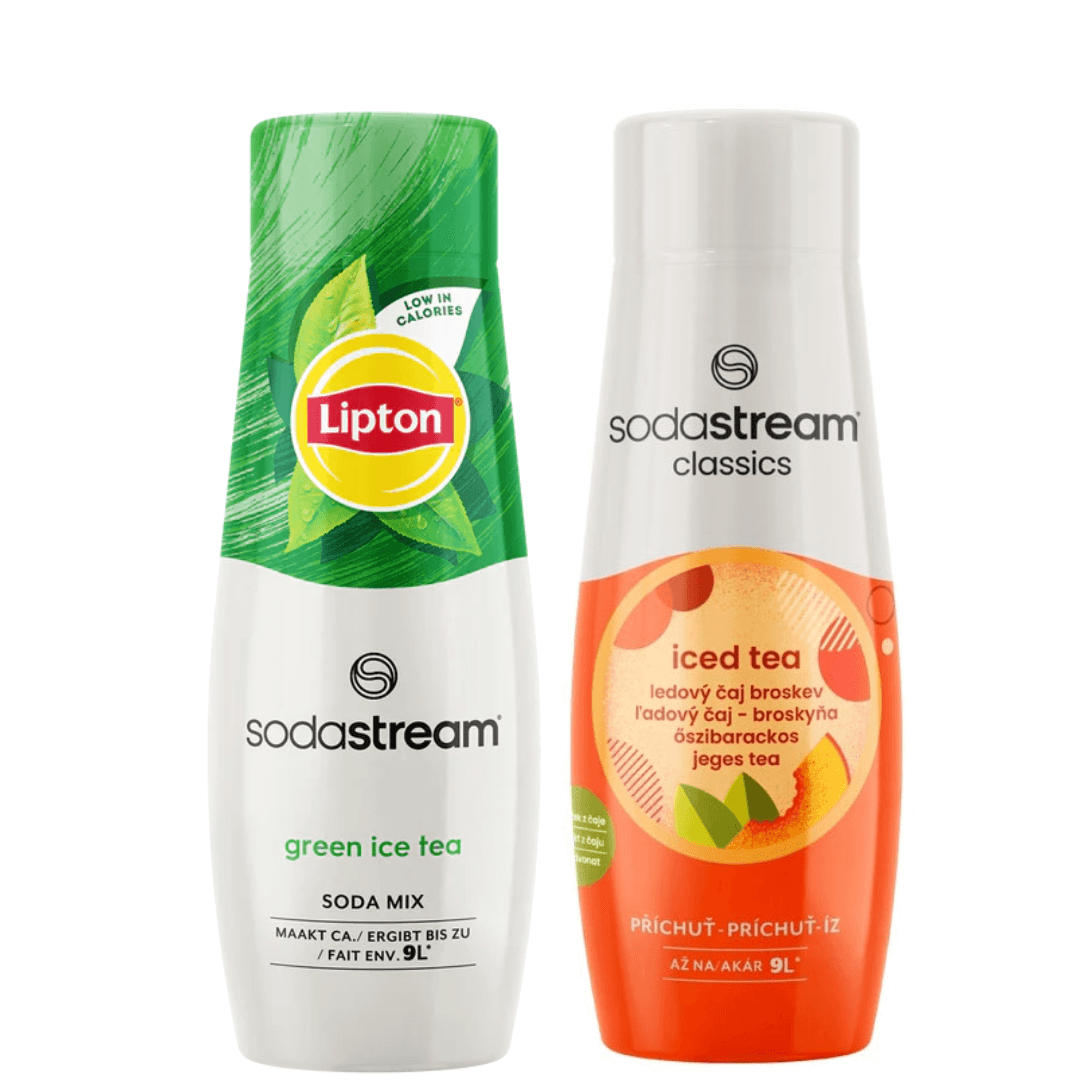 2 x Broskvový ledový čaj + Lipton Zelený čaj sirupy