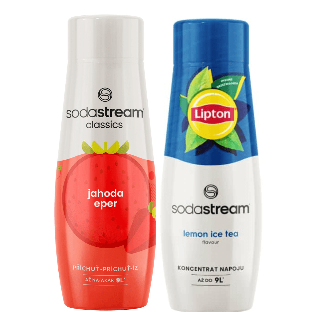 2 x Jahoda + Lipton Citronový čaj sirupy