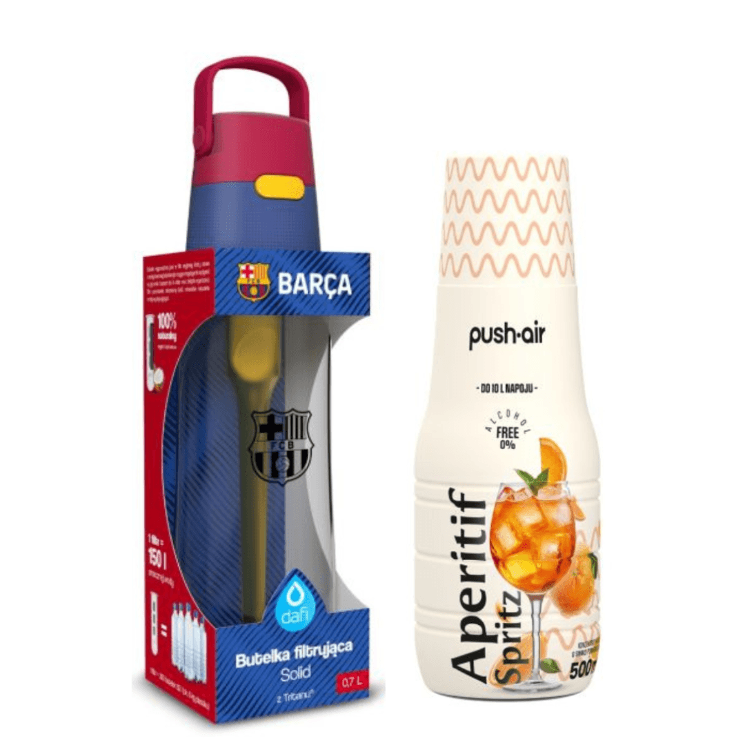 Dafi Solid 0.7 Filtering Bottle FC Barcelona + APERITIF SPRITZ Syrup