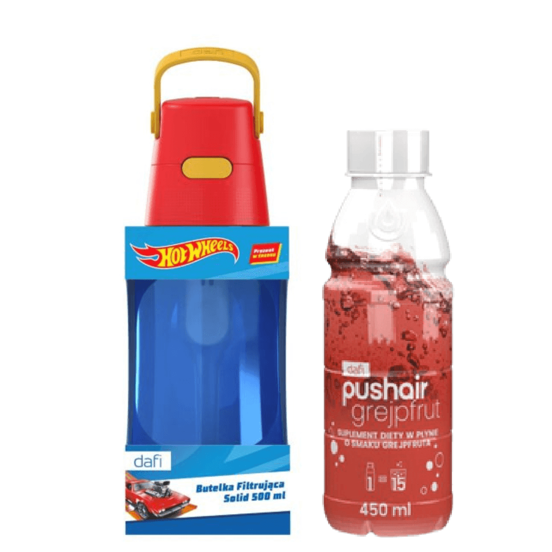 Dafi SOLID HOT WHEELS Filter Bottle 0.5 + Grapefruit Syrup