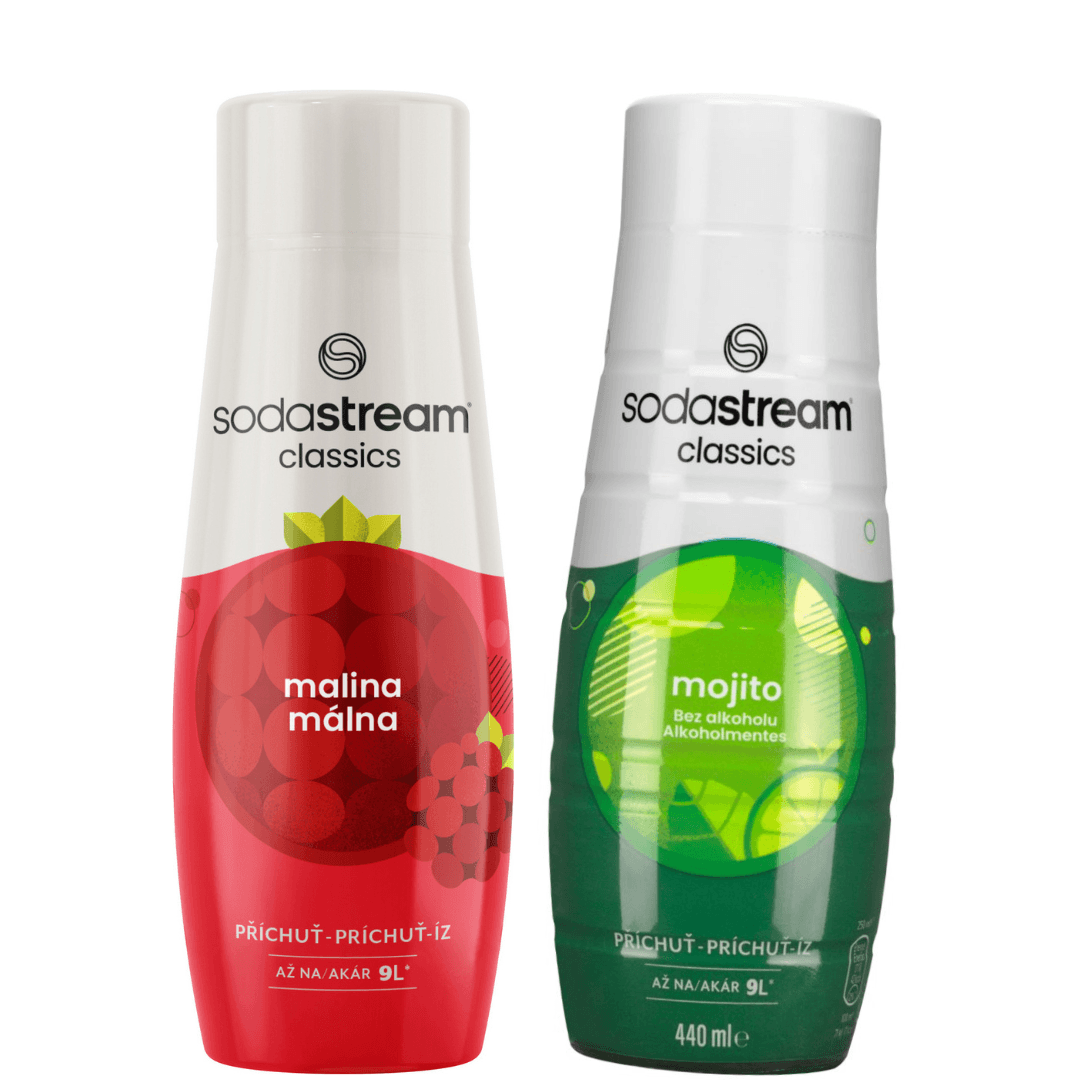 2 x SodaStream Mojito + Malina sirupy