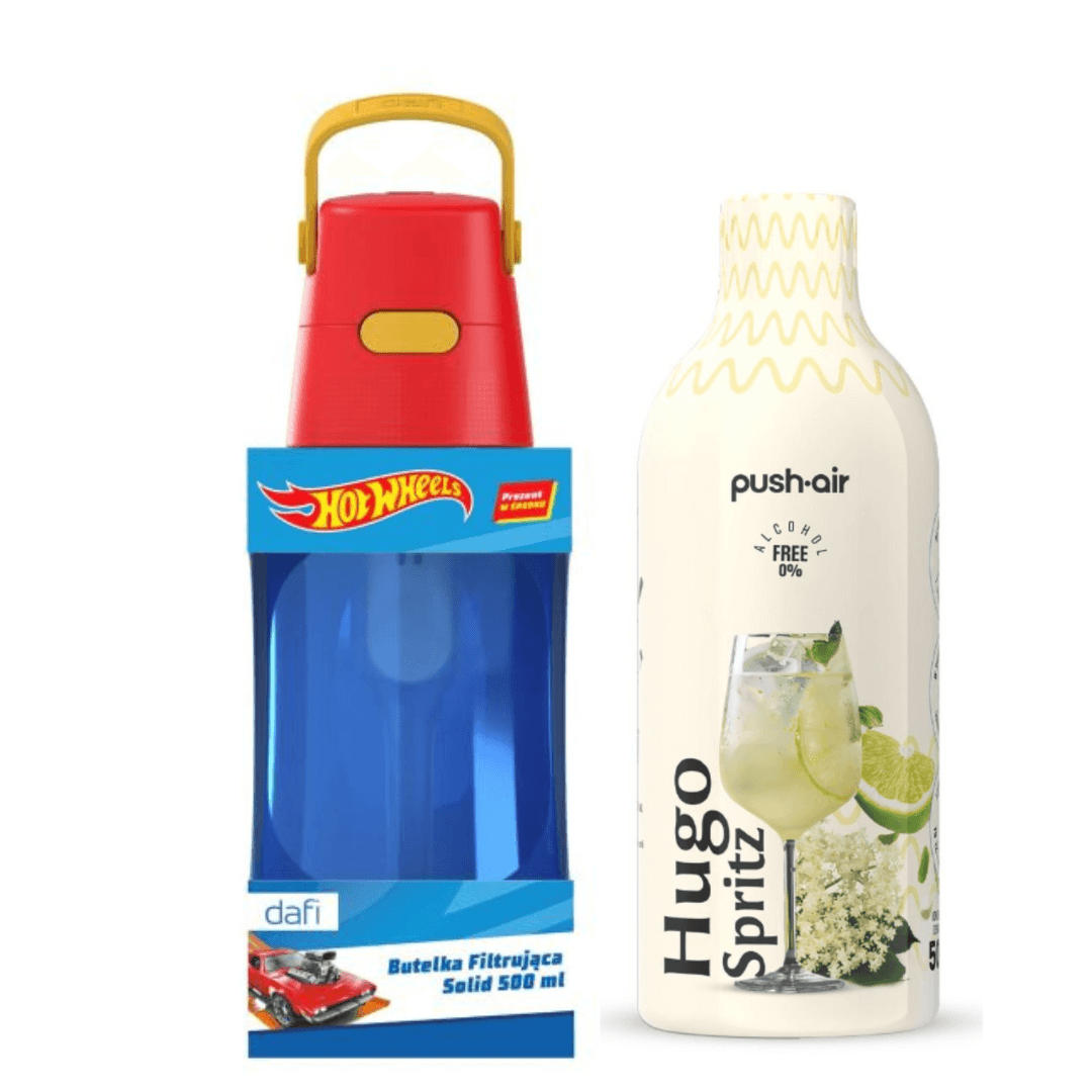 Dafi SOLID HOT WHEELS Filter Bottle 0.5 L + Hugo Spritz Syrup