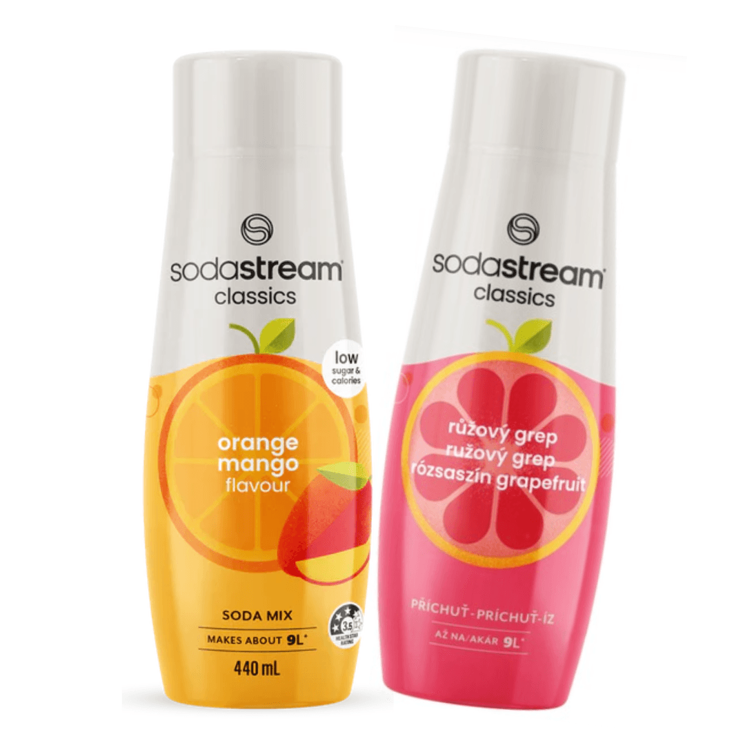 2 x Růžový grep + Pomeranč-Mango sirupy
