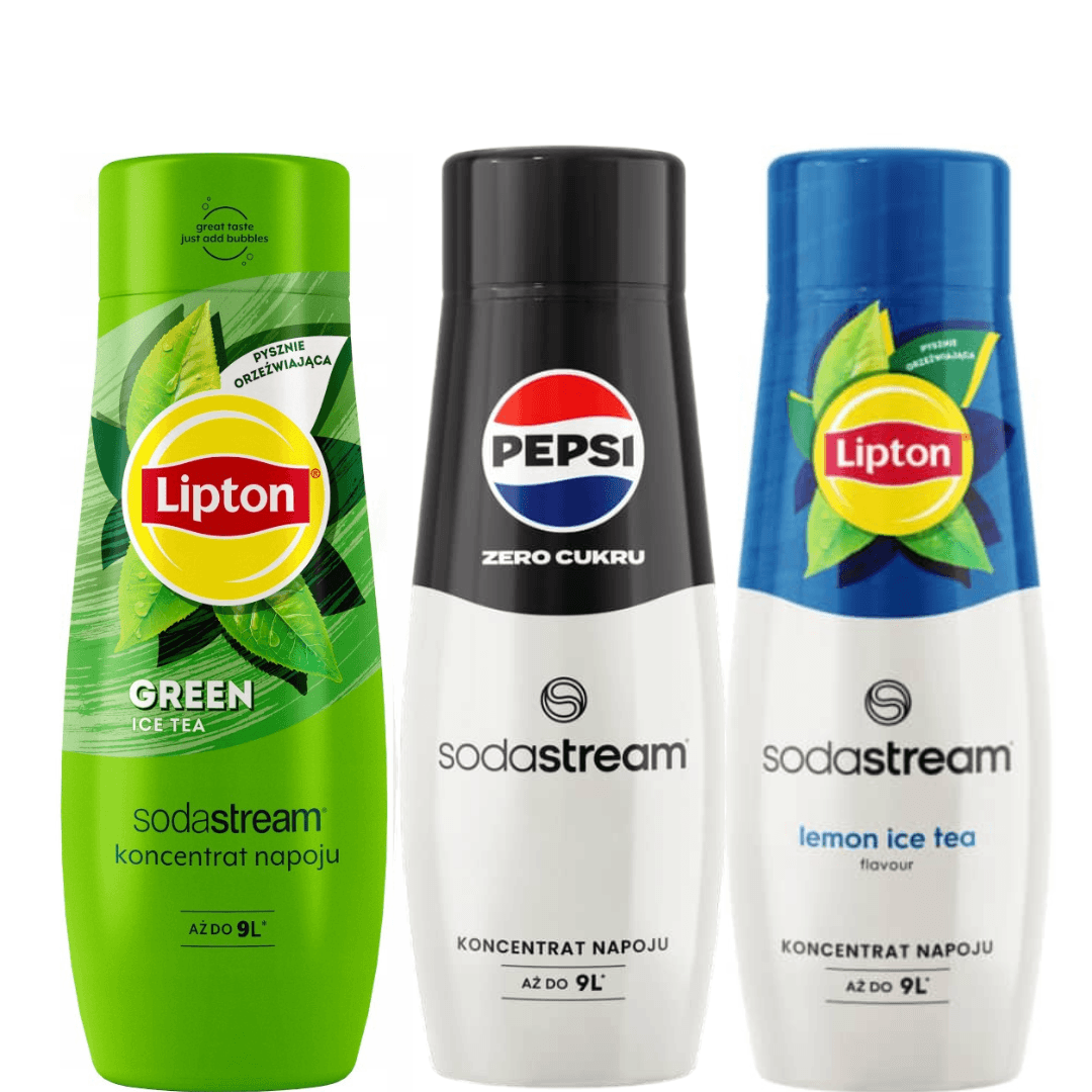 3x Lipton Lemon + Lipton Green + Pepsi Max sirupy