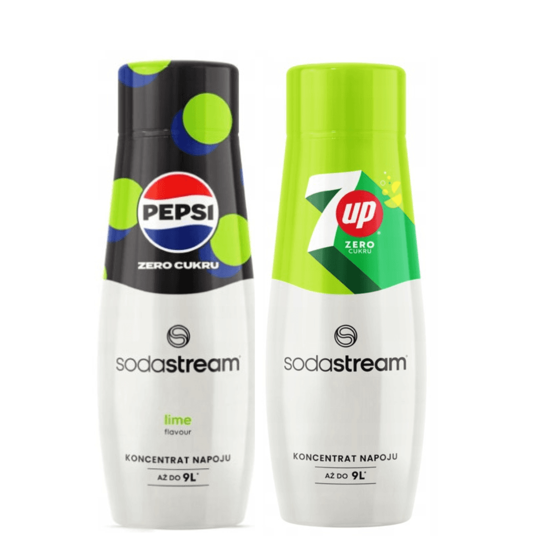 2 x PEPSI MAX LIME + 7 UP ZERO sirupy